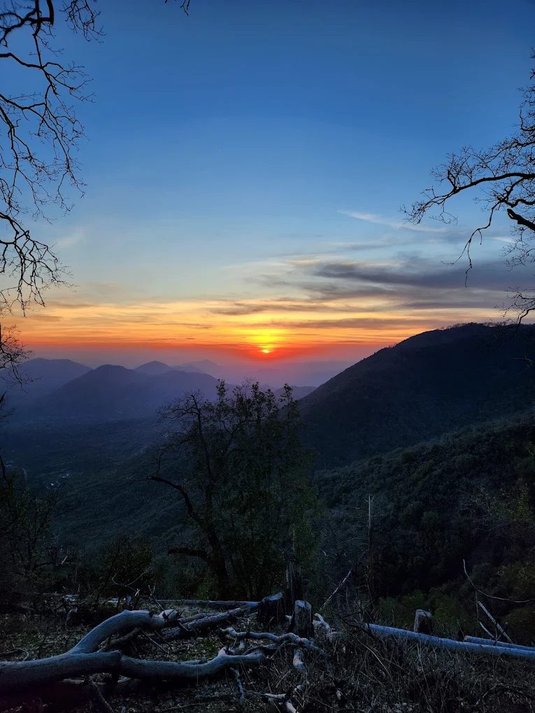Sunset over the Sierra foothills from the ridge